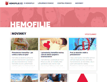 Tablet Screenshot of hemofilie.cz